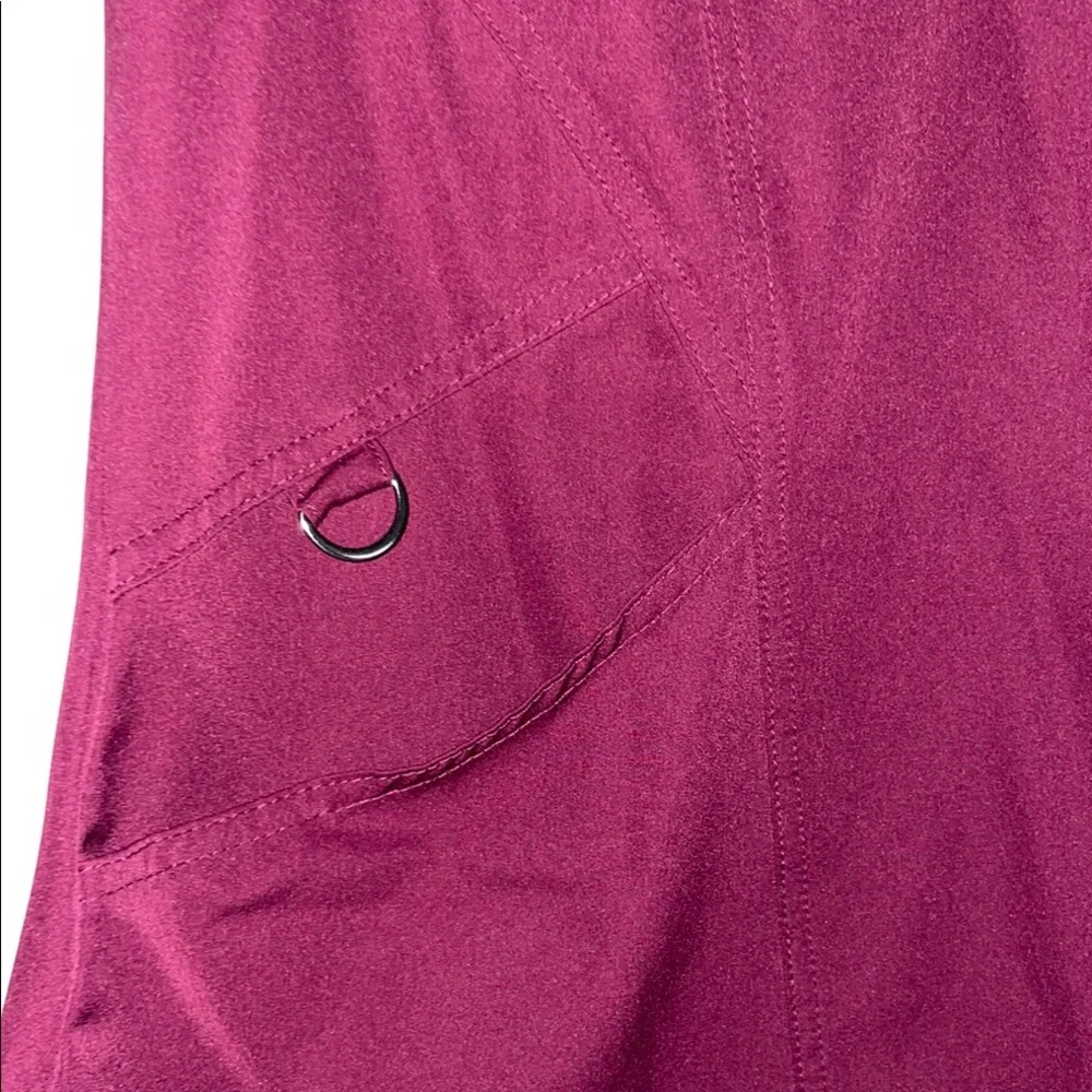 Ava Theresa Wine V-Neck Women's Scrub Top - Picture 3 of 6